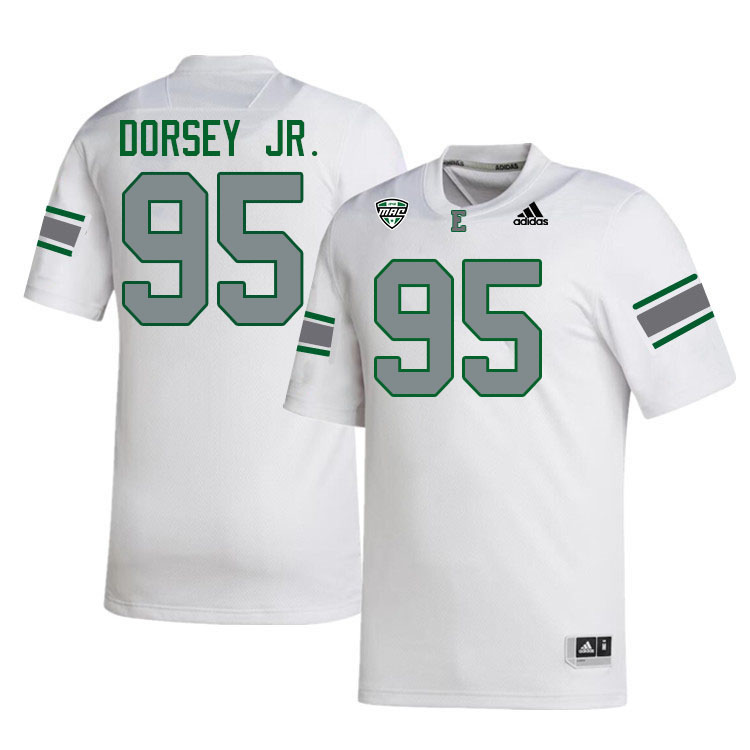 Eastern Michigan Eagles #95 Gary Dorsey Jr. College Football Jerseys Stitched Sale-White